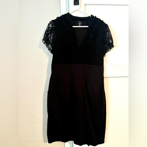 Maurices Black Laced Too Dress | POCKETS! | Size 13 | Very Good - Picture 2 of 4